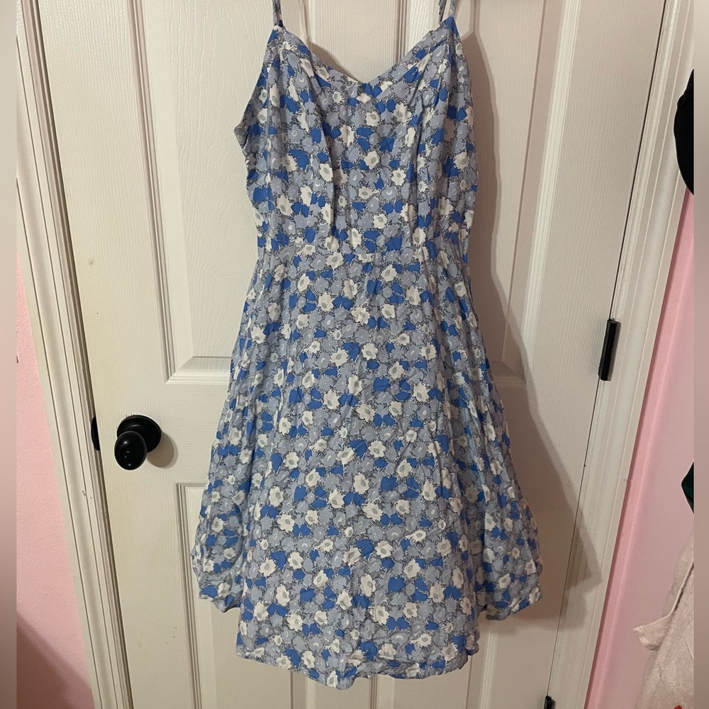 (S/M) Old Navy Blue Flowered Dress